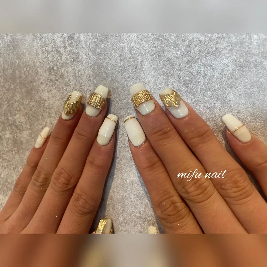 セミロング ネイル フレンチネイル マグネットネイル マットネイル オフィスネイル シンプルネイル ハンドネイル ハンドケア 大田 美笛香のネイルデザイン
