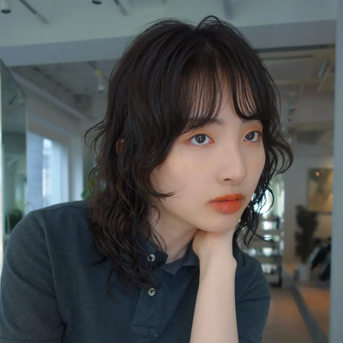 ミディアム ミディアムパーマ レイヤーカット カット パーマ 似合わせレイヤー🪄 パーマ🌀/表参道のヘアスタイル