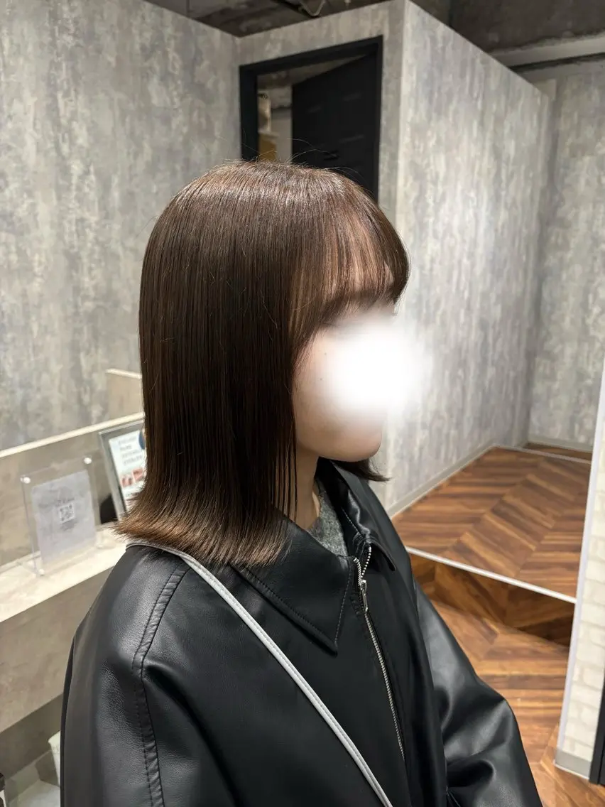 ミディアム カラー ヘアアレンジ ヘアカラー トリートメント kei🤎ベージュ /透明感カラー/博多のヘアスタイル