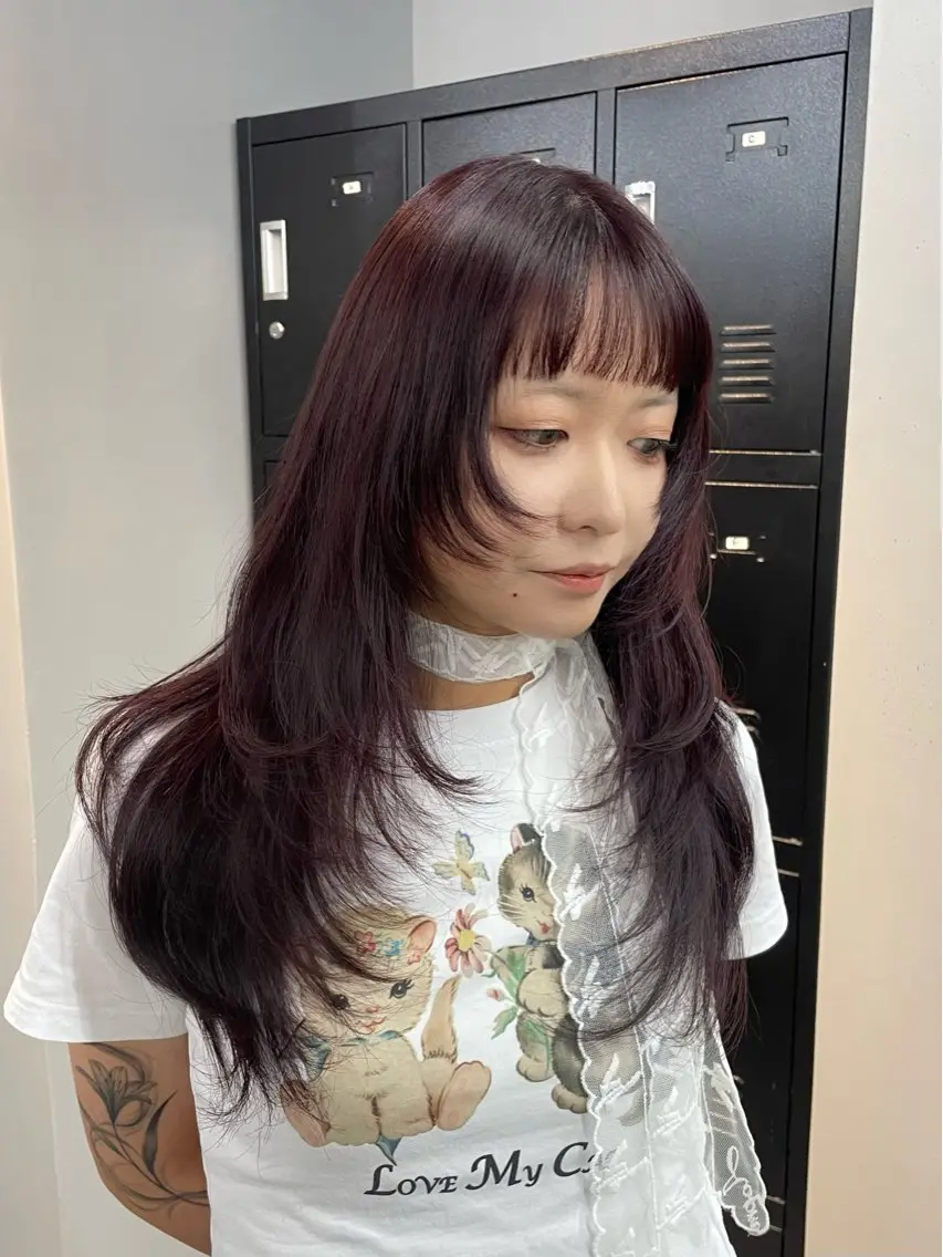 セミロング カラー カット ヘアカラー トリートメント 新宿/透明感カラー/ 髪質改善/桜良のヘアスタイル