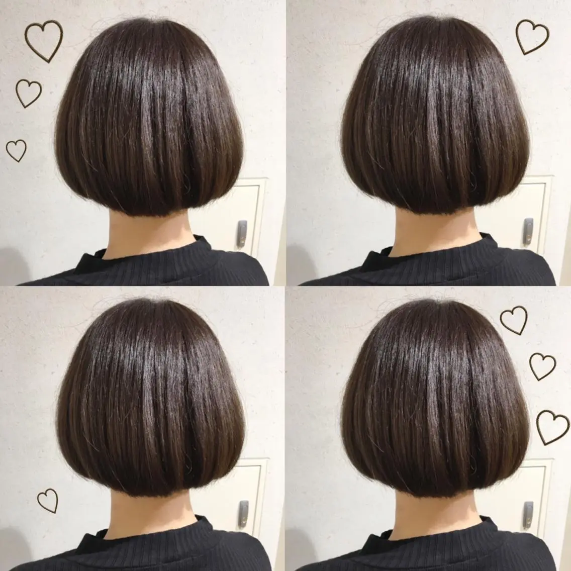 ショート カラー ブラウンカラー チョコレートブラウン ボブ タンバルモリ ヘアカラー 韓国ヘア得意❤︎森澤 悠佳のヘアスタイル