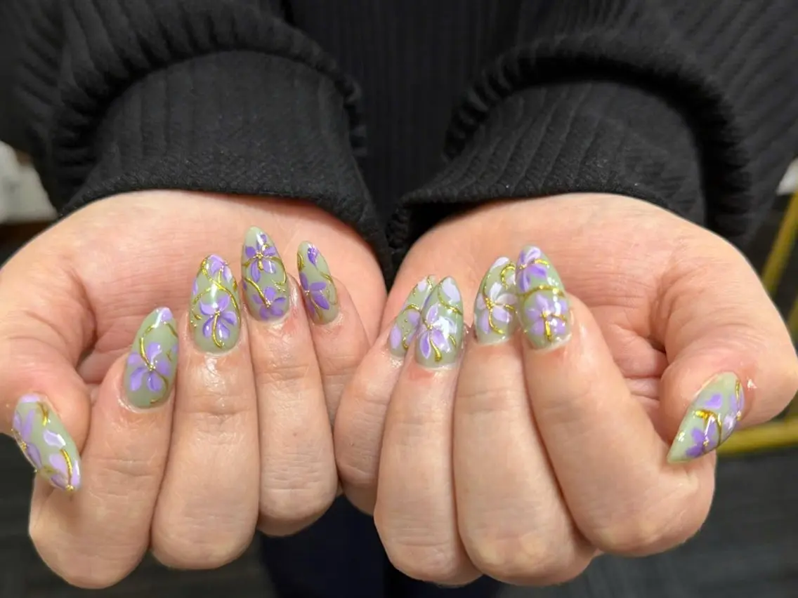 ネイル アートネイル フレンチネイル ジェルネイル 韓国ネイル マグネットネイル HAPPI NAIL 大国町のネイルデザイン