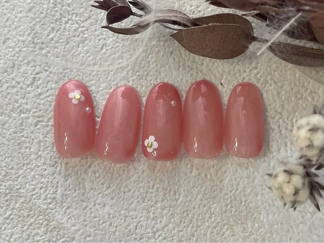 ネイル オーロラネイル 桜ネイル フラワーネイル フットネイル フレンチネイル ハンドネイル kiki nail たまプラーザのネイルデザイン