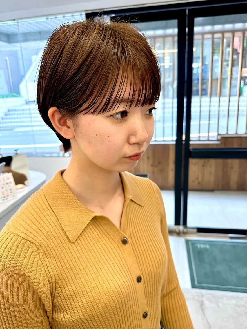 ショート カット ヘアカラー 骨格診断で絶対可愛い ✨丸みショート✨凌弥のヘアスタイル