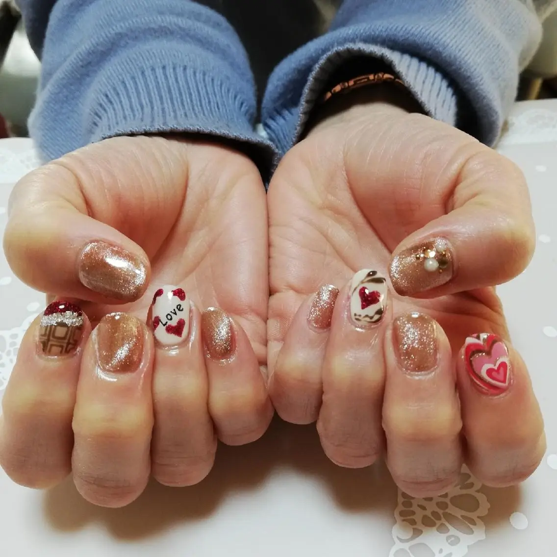 ネイル バレンタイン ネイル junkoのネイルデザイン