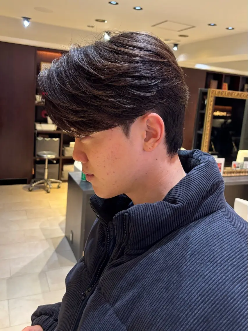 ショート パーマ メンズ カット パーマ カルマパーマ韓国ヘア shiryuのヘアスタイル