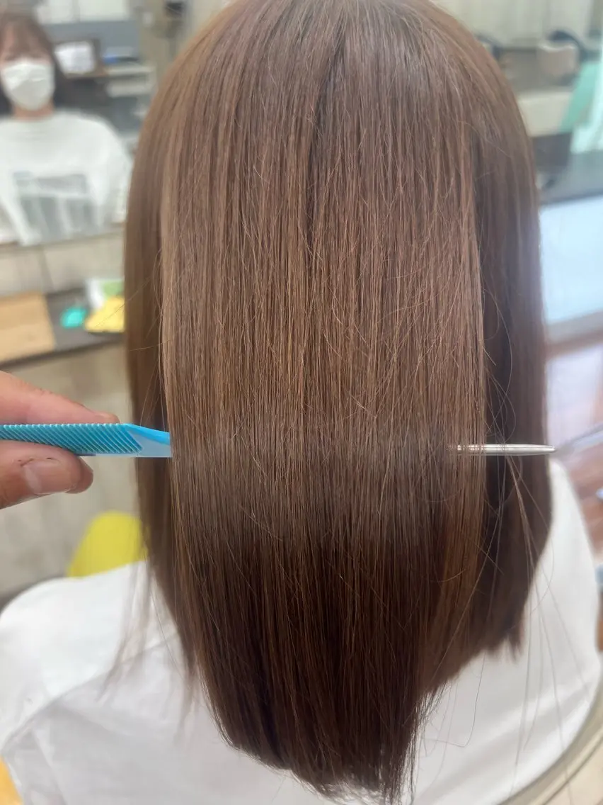 ミディアム 縮毛矯正 BRAVE代表 KAKEのヘアスタイル