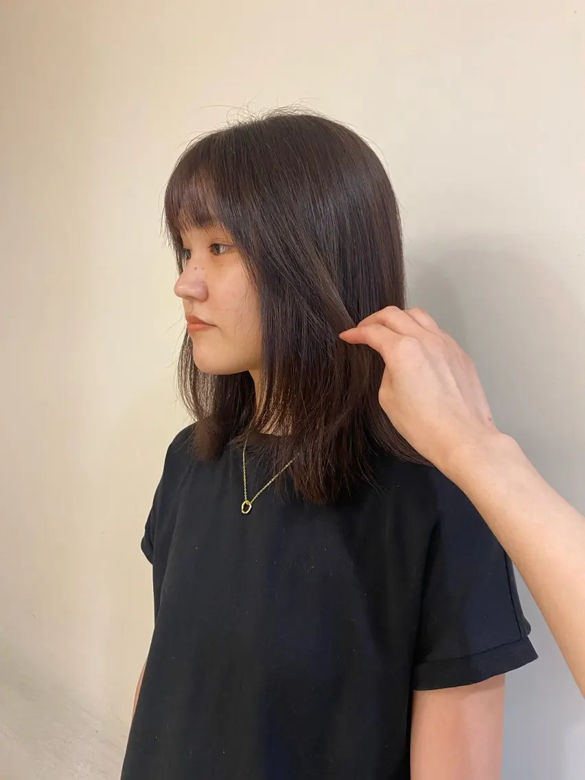 セミロング 似合わせカット /ニュアンスパーマのヘアスタイル