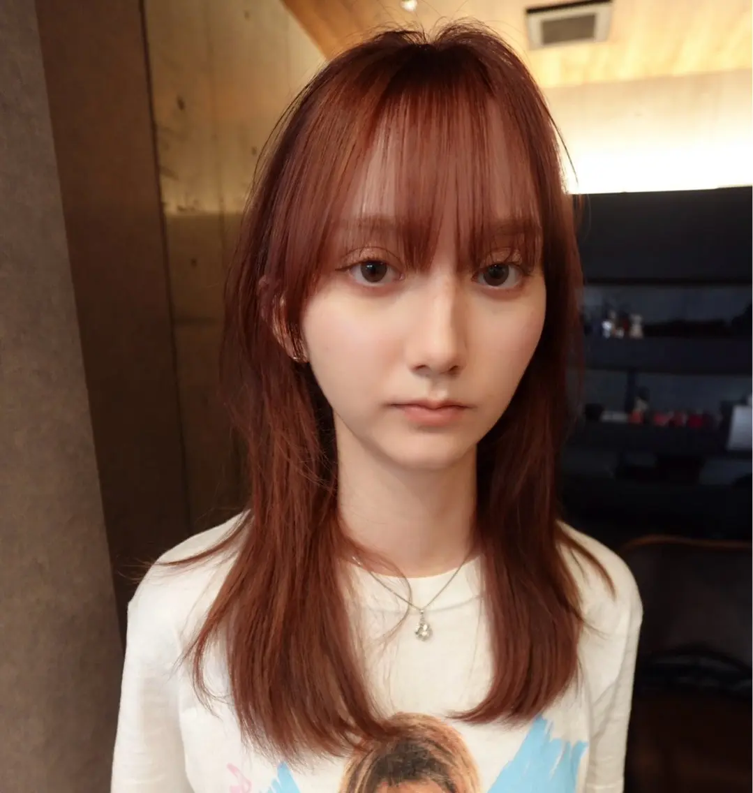 セミロング ヘアカラー トリートメント udaハイトーン /ボブ/レイヤーのヘアスタイル