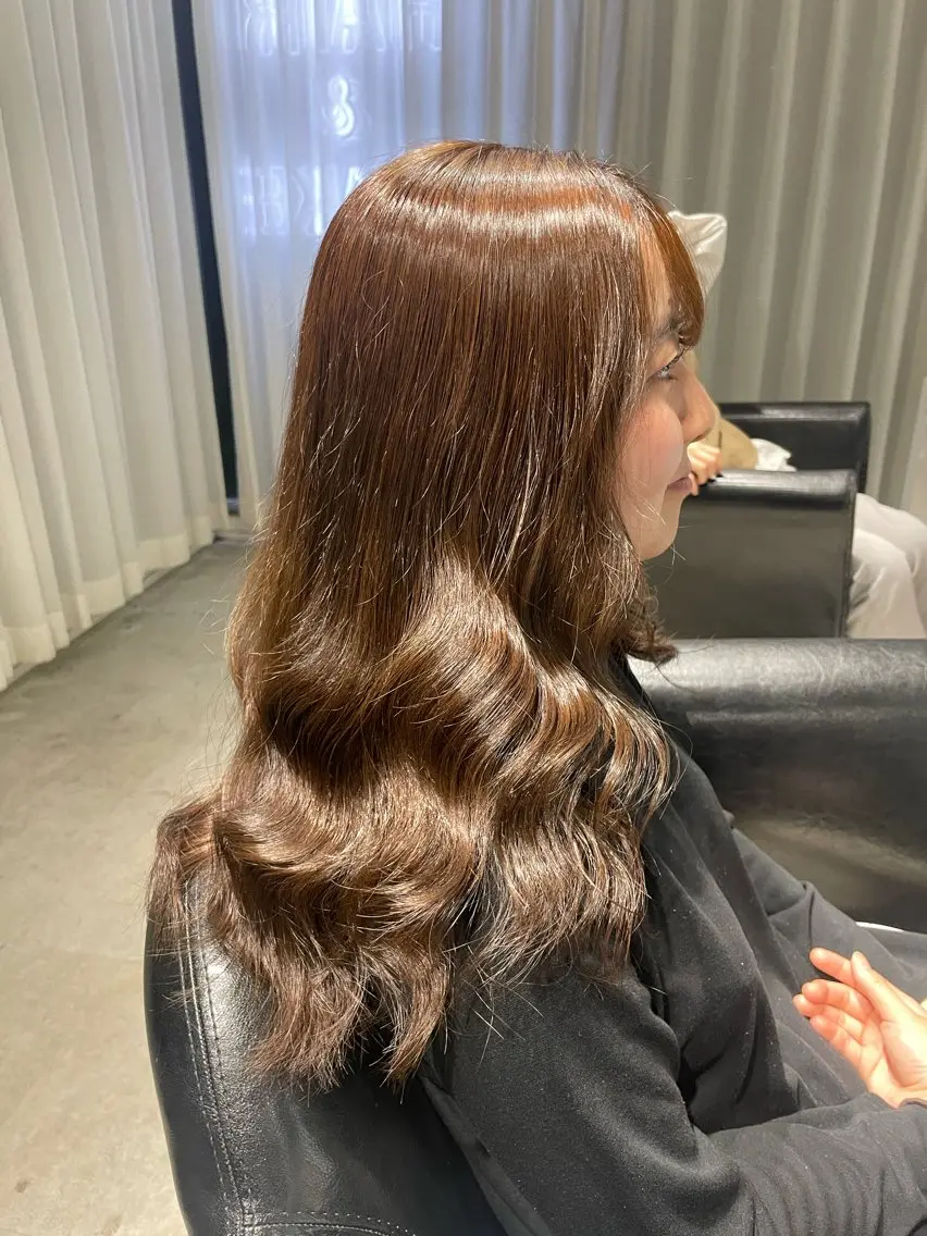 セミロング カラー ベージュカラー オリーブベージュ CIEL 菜々香のヘアスタイル
