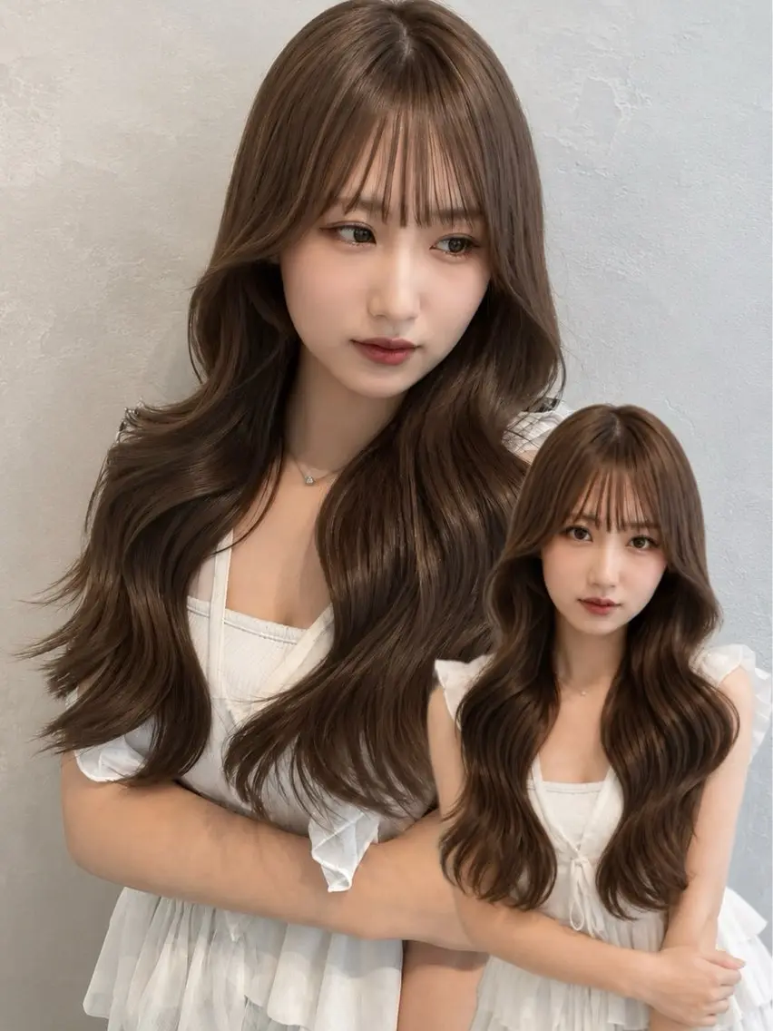セミロング カラー ヘアアレンジ ヘアカラー トリートメント 🌿巴結生🌱大宮 ミルクティーベージュのヘアスタイル