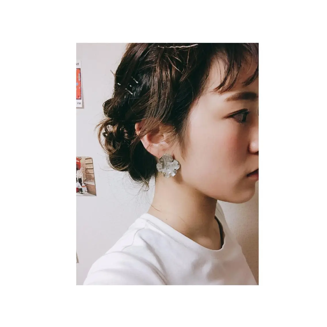セミロング パーマ ヘアアレンジ くるくるパーマ aikoのヘアスタイル