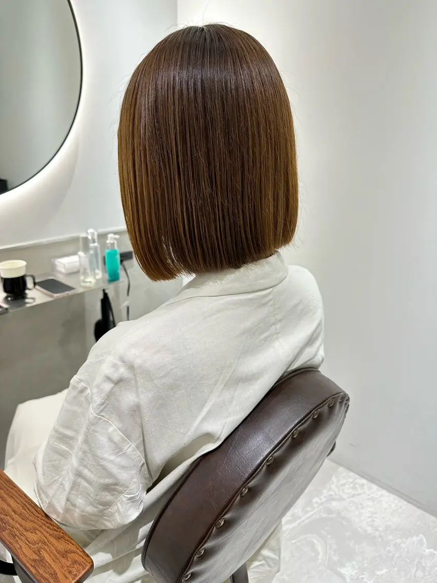 ショート カラー 髪質改善 縮毛矯正/ レイヤー/銀座/本木のヘアスタイル