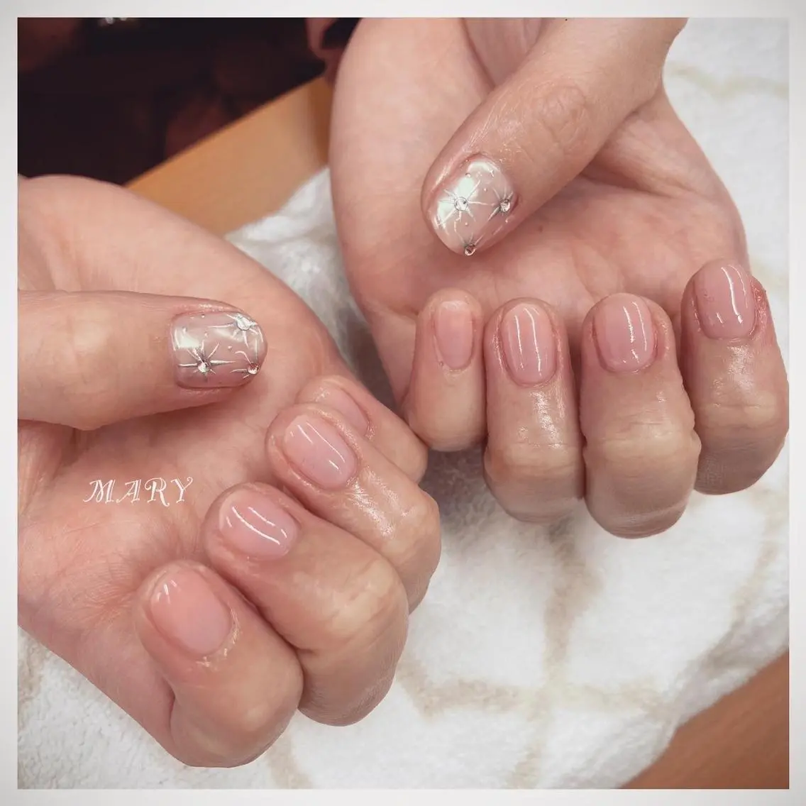 ネイル アートネイル ピンク Mary nail .narumiのネイルデザイン