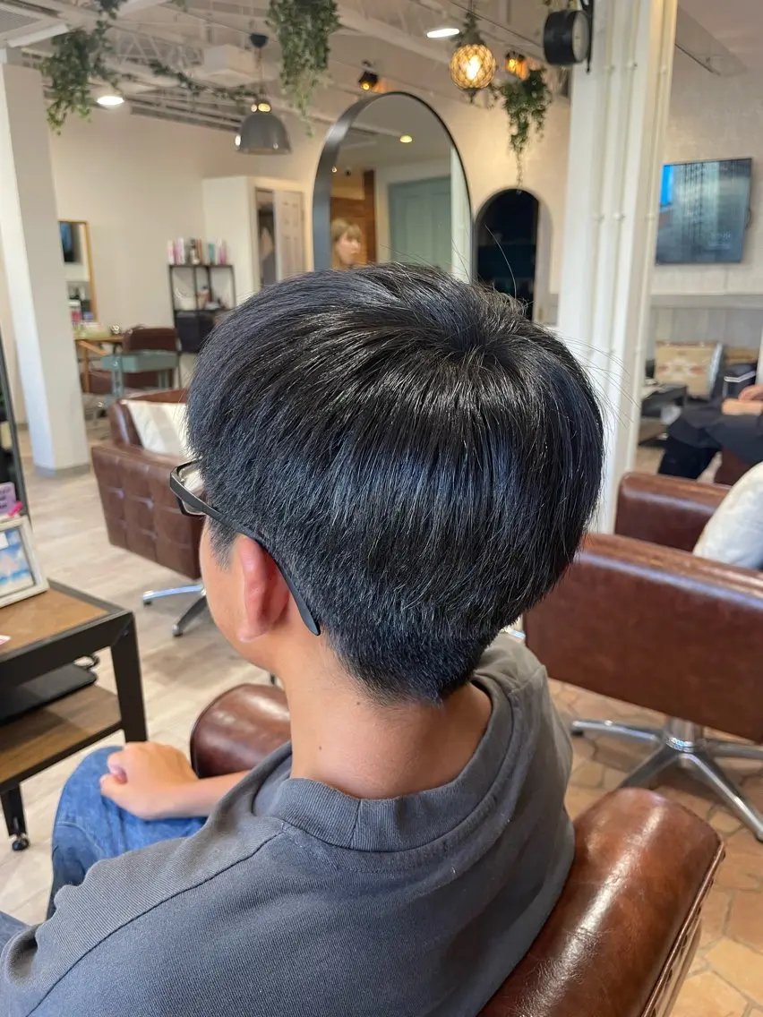 メンズ 艶感暖色カラー /ボブ/瀬戸山舞のヘアスタイル
