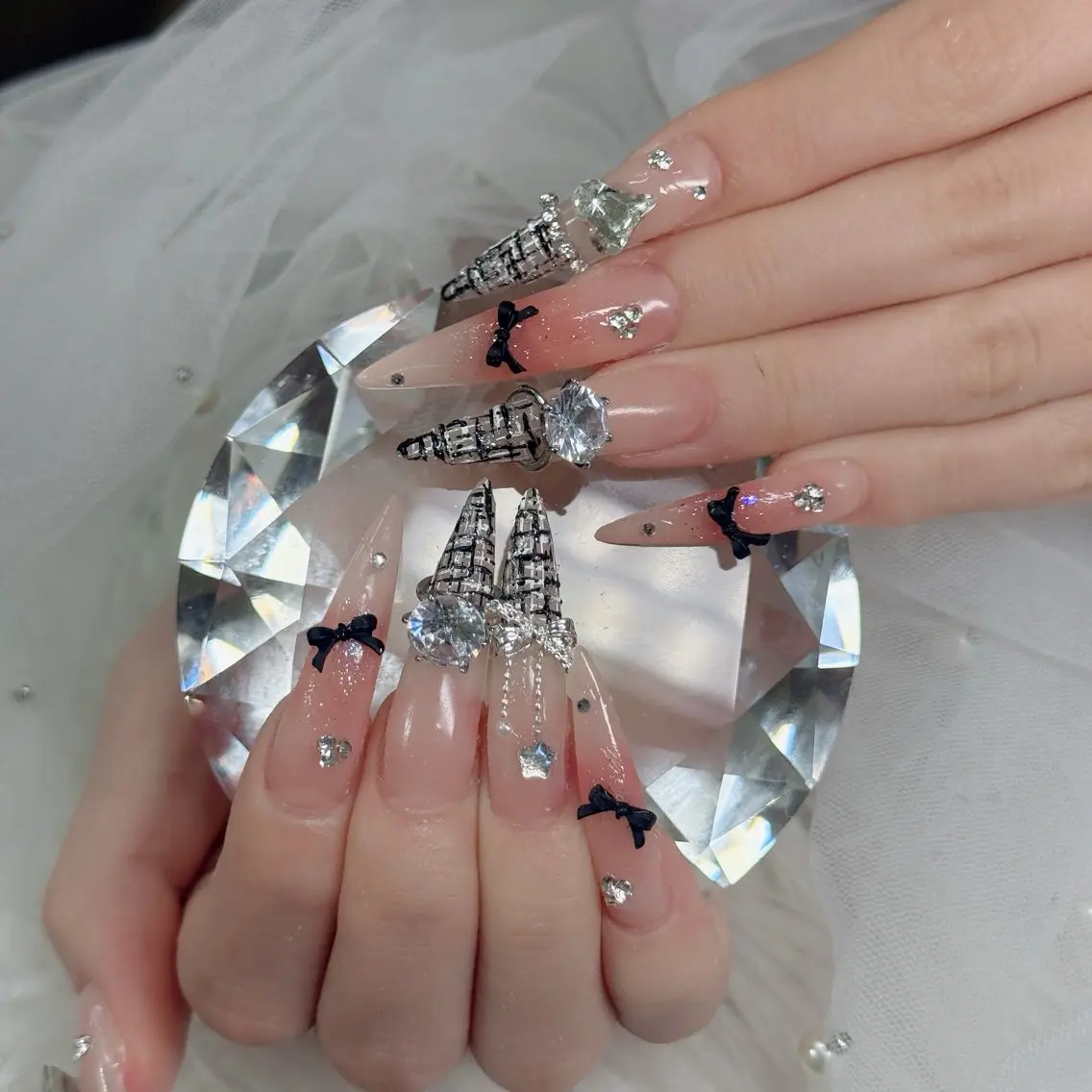ネイル フットネイル フレンチネイル グラデーション 韓国ネイル ロングネイル ハンドネイル Hani Nail Salonのネイルデザイン