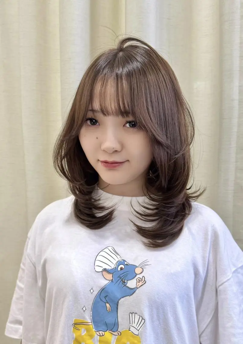 【💎人気No.1メニュー💎】透明感カラー＋カット🦋🤍＋保湿補修トリートメント＋コテ巻き仕上げ💙の写真
