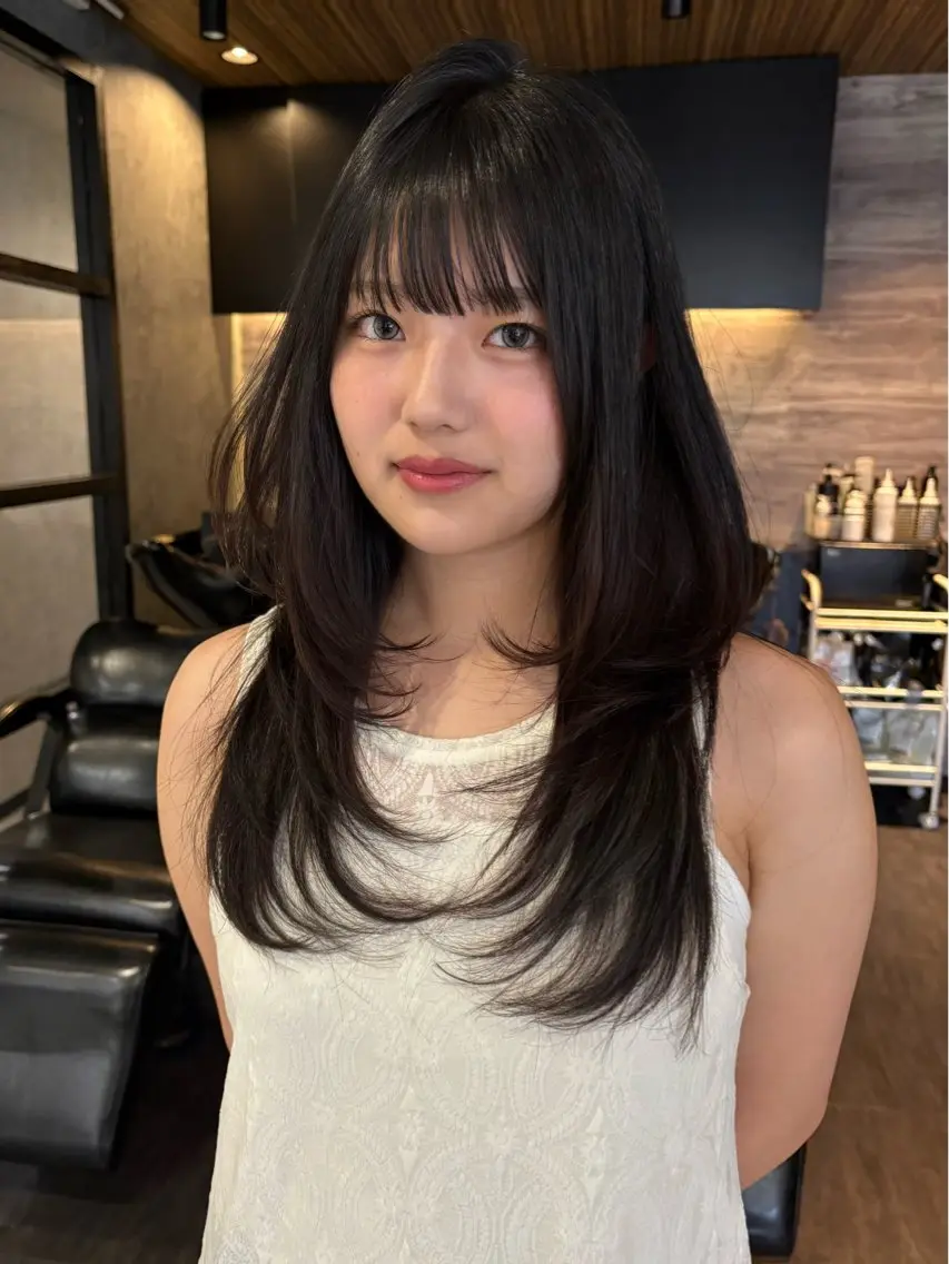 ロング カット トリートメント レイヤーカット/髪質 改善/ダブルカラーのヘアスタイル