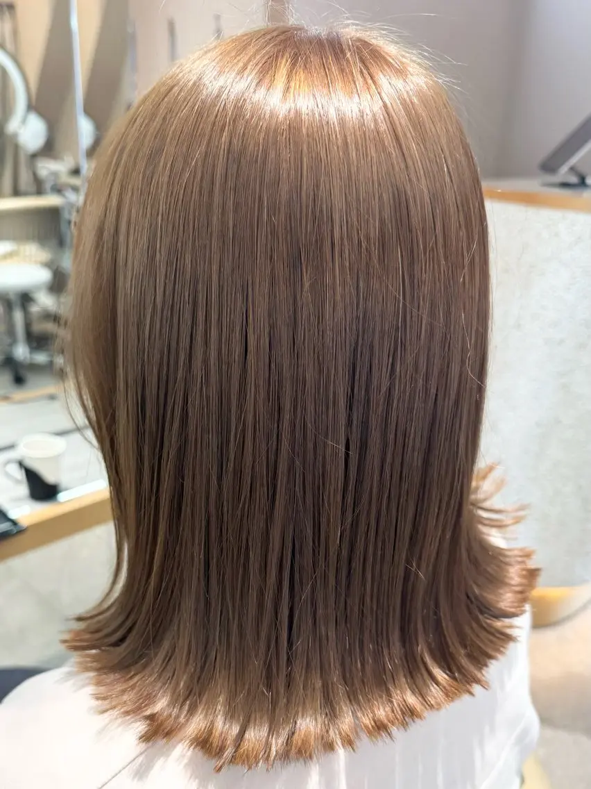 ミディアム カラー ブリーチ ダブルカラー ブリーチなしカラー 新宿 小野田圭汰のヘアスタイル