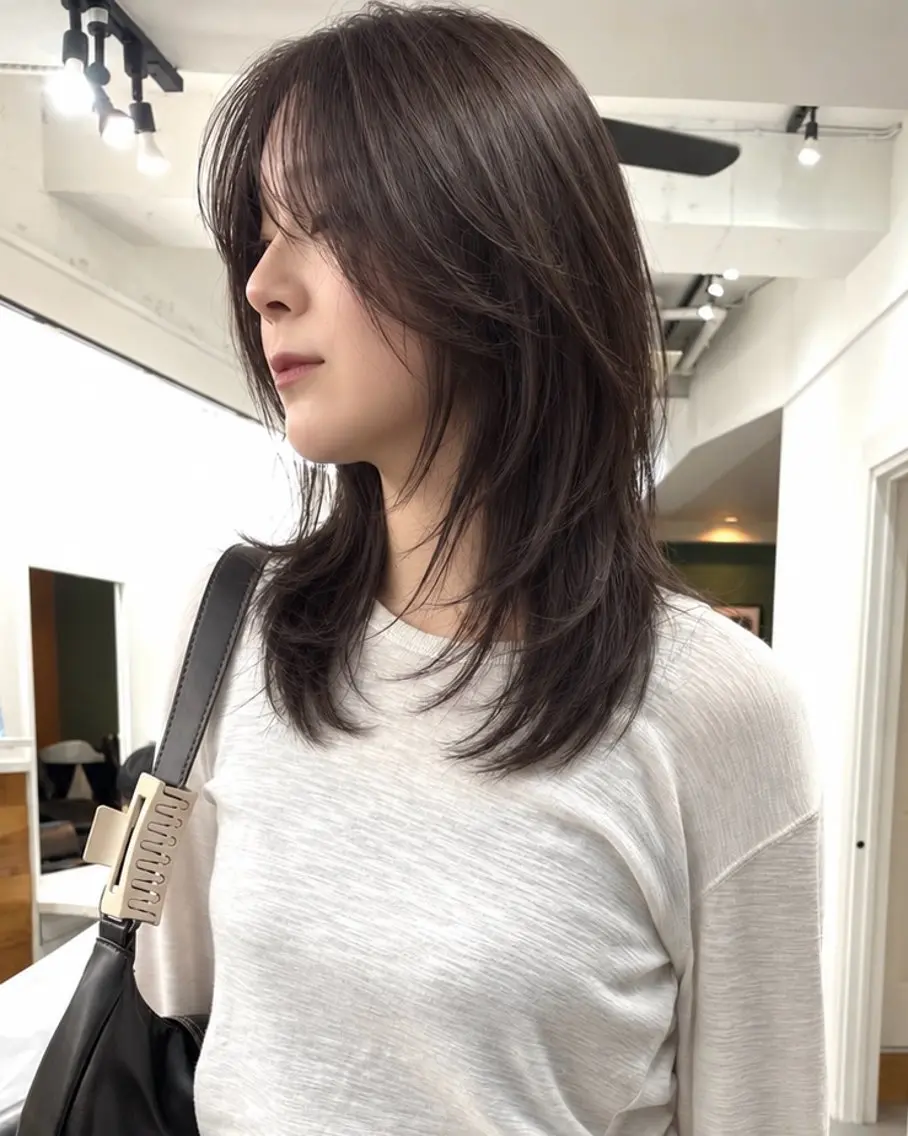 セミロング カラー ブリーチ 透明感カラー ダブルカラー ブリーチなしカラー 顔まわりレイヤー カット ヘアカラー トリートメント レイヤー/パーマ TAKUYAのヘアスタイル