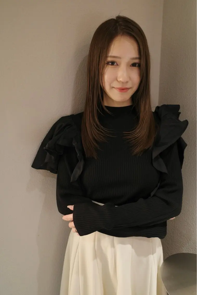 セミロング カット ヘアカラー 【天満1艶髪】潤艶/ 髪質改善🌹釣本竜哉のヘアスタイル