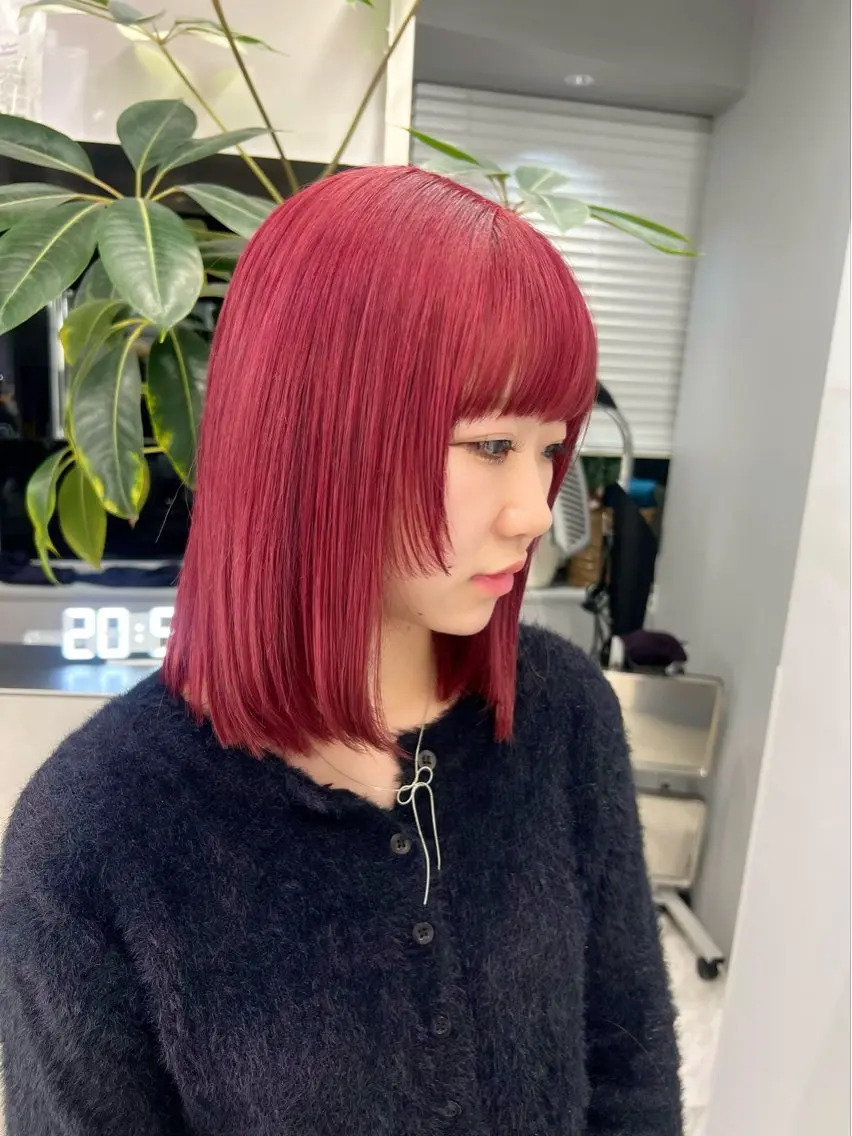 ミディアム カラー カット ヘアカラー トリートメント ヘッドスパ 最高級髪質改善🥇 小玉美菜のヘアスタイル
