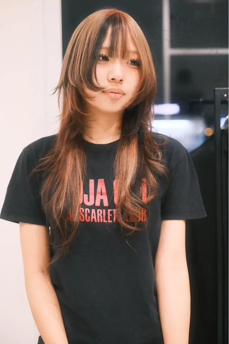 ロング カラー ヘアアレンジ ヘアカラー トリートメント 個性爆弾💣 ダブルカラー/ゆかのヘアスタイル