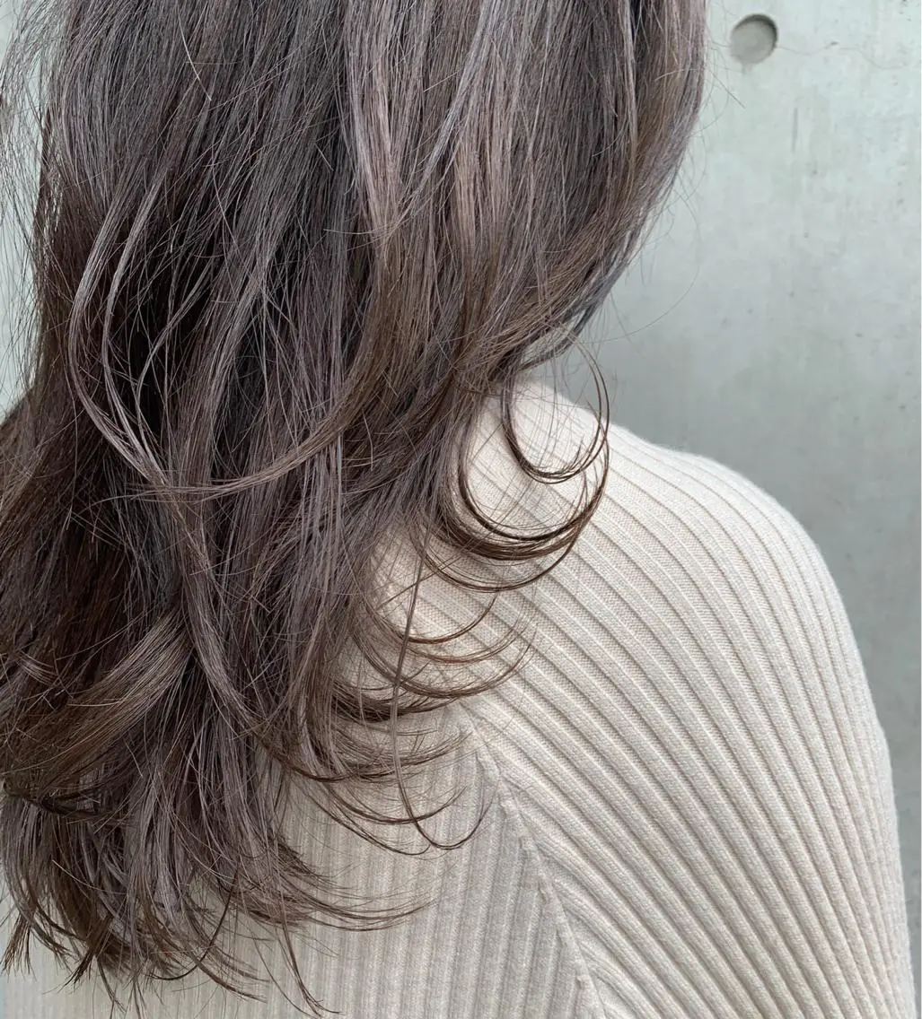 セミロング カラー カット 縮毛矯正 トリートメント Tamagawa Sakiのヘアスタイル