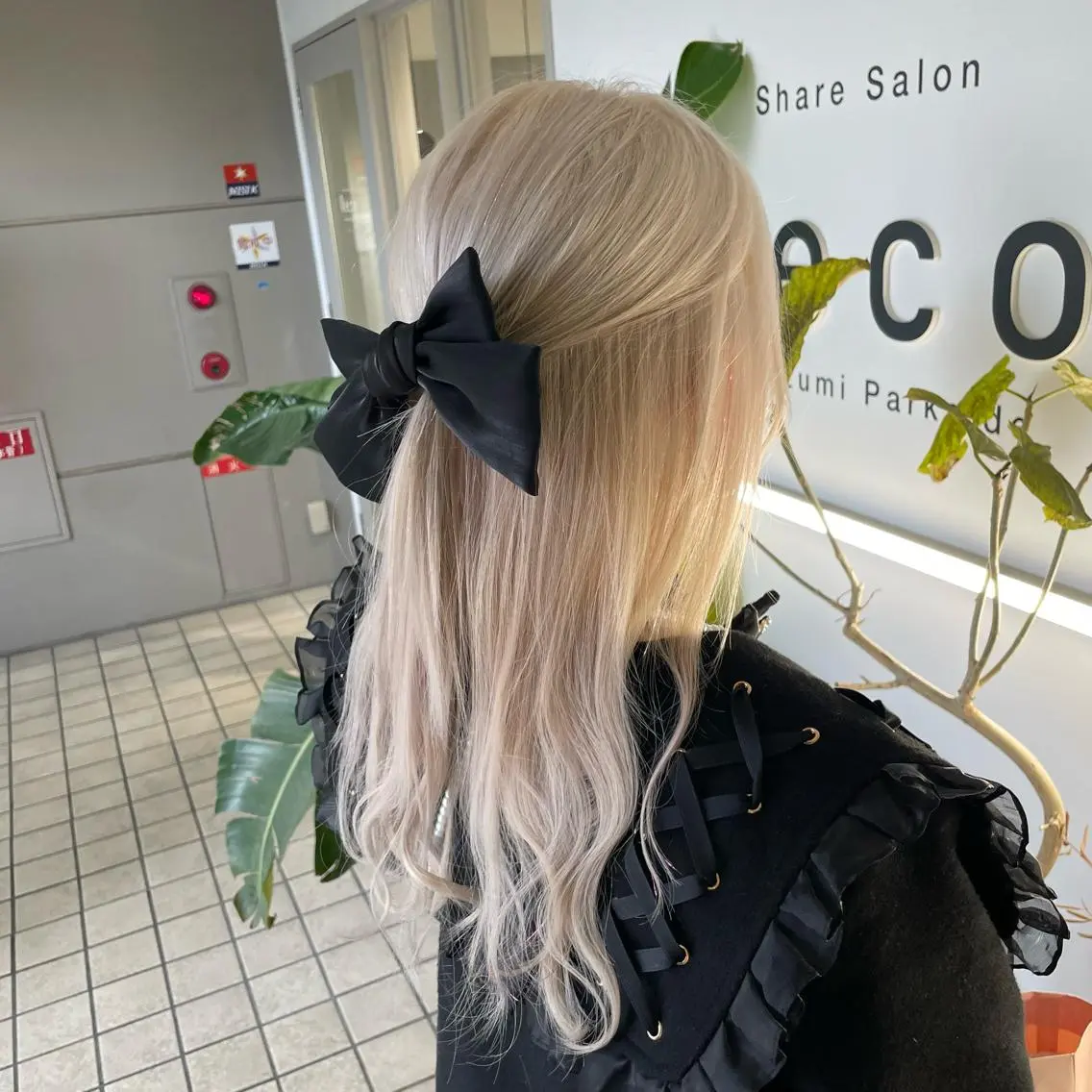 セミロング カラー ヘアカラー トリートメント Lull1人美容室 バレイヤージュのヘアスタイル