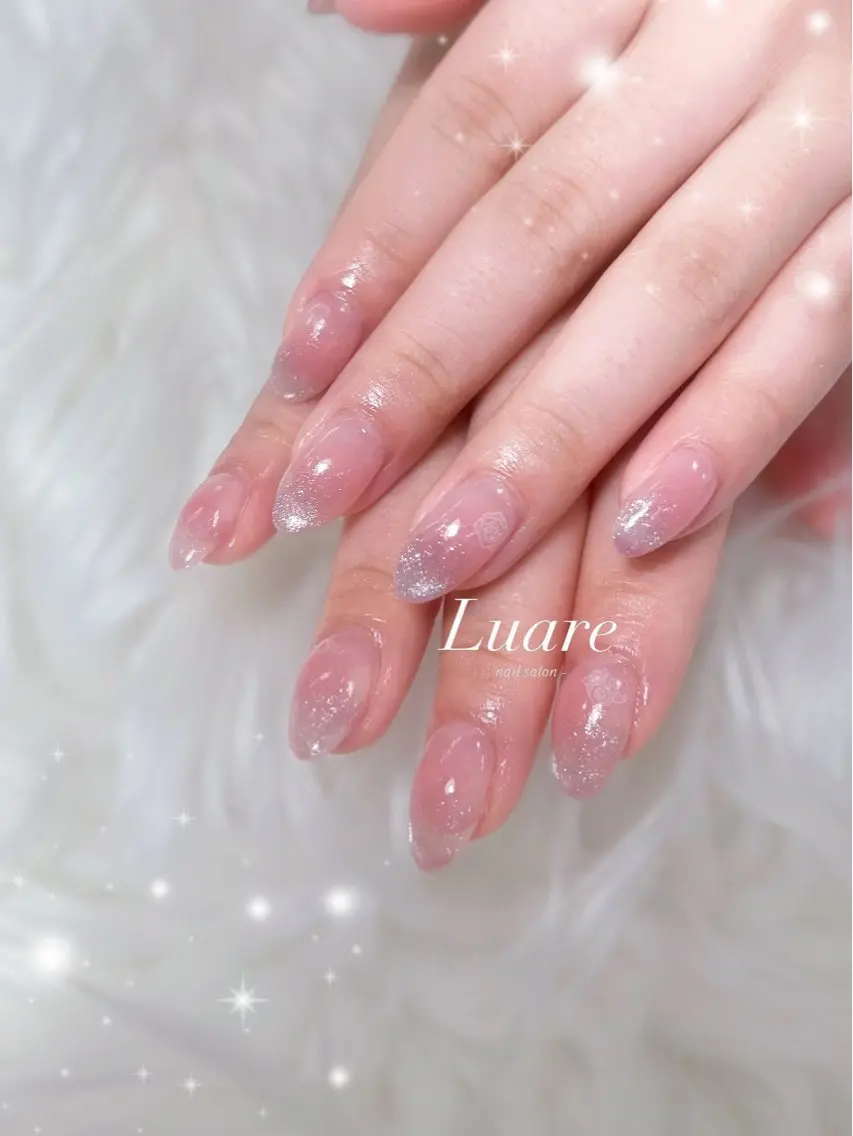 ネイル チークネイル ジェルネイル 韓国ネイル パラジェル ストーンネイル ハンドネイル NailSalon Luare 大阪本町のネイルデザイン