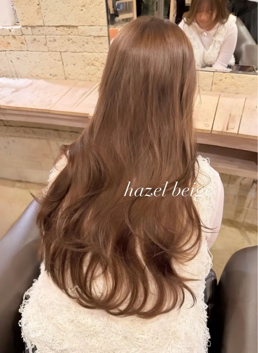 ロング カラー ベージュカラー ブリーチ 透明感カラー ダブルカラー フォギーベージュ 艶カラー/メンズ パーマ/伊藤愛麻のヘアスタイル