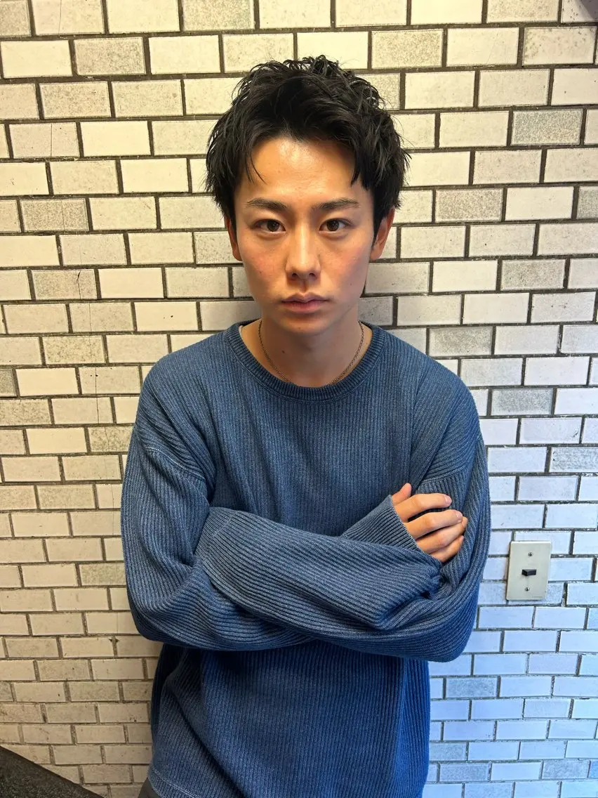 ショート メンズ メンズブリーチ メンズハイライト メンズインナーカラー メンズパーマ プードルパーマ カット 💈メンズ短髪特化 ✂︎伊藤大輝💈のヘアスタイル