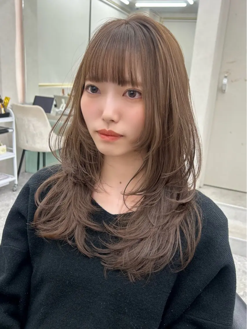 【🫧ケアしながら🫧】透明感カラー＋3stpトリートメント✨の写真