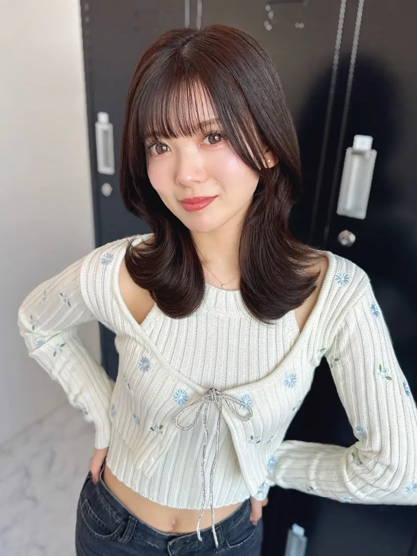 ミディアム カラー トレンド×デザイン DEAN岡崎店のヘアスタイル