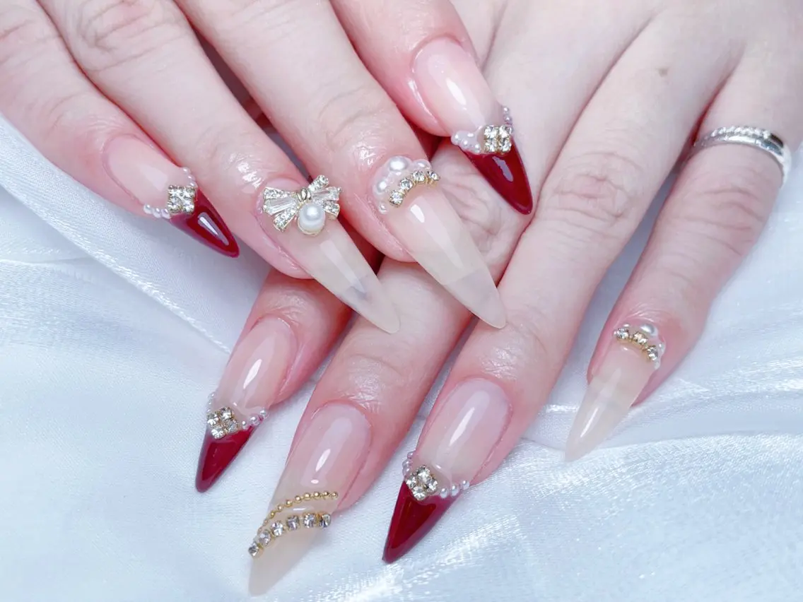 ネイル ハンドネイル M🌷nail 長さだし専門店のネイルデザイン