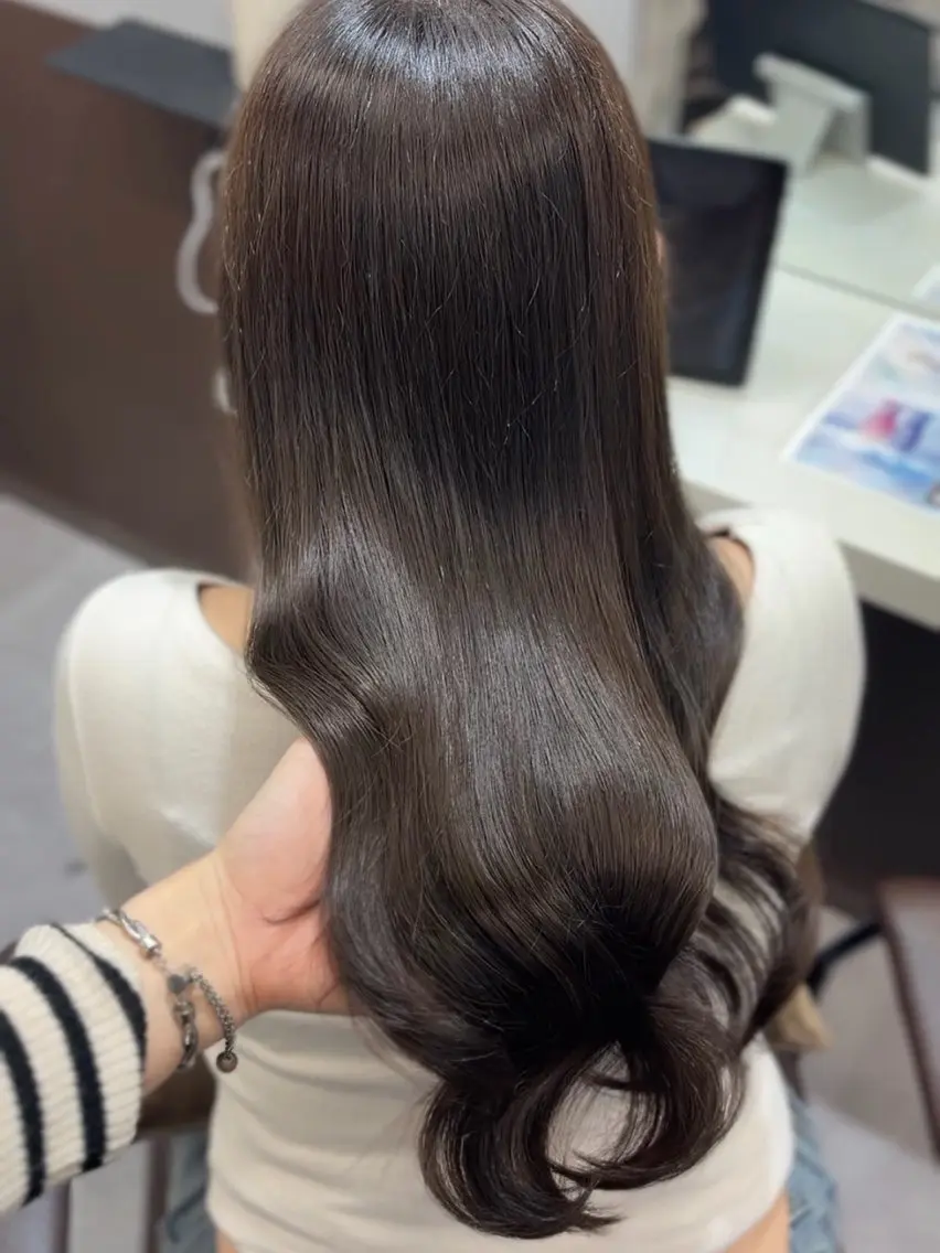 セミロング 髪質改善 梅田/髪質改善特化/ 艶カラー🫧さくらこのヘアスタイル