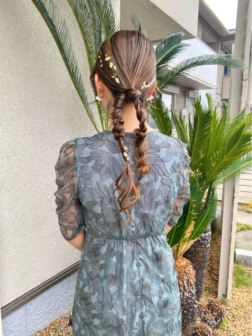 ロング ヘアアレンジ ヘアセット 桑原 菜摘のヘアスタイル