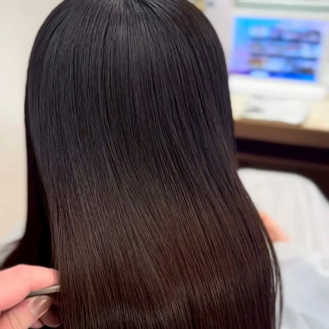 ロング カラー 縮毛矯正/ワンカラー モデル募集🫧田村のヘアスタイル