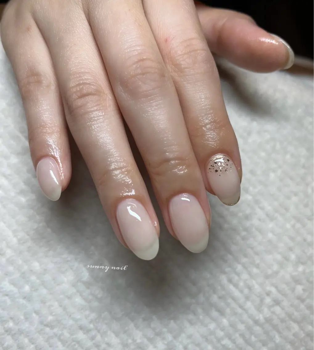 ネイル ジェルネイル ミラーネイル パラジェル シンプルネイル sunny nailのネイルデザイン