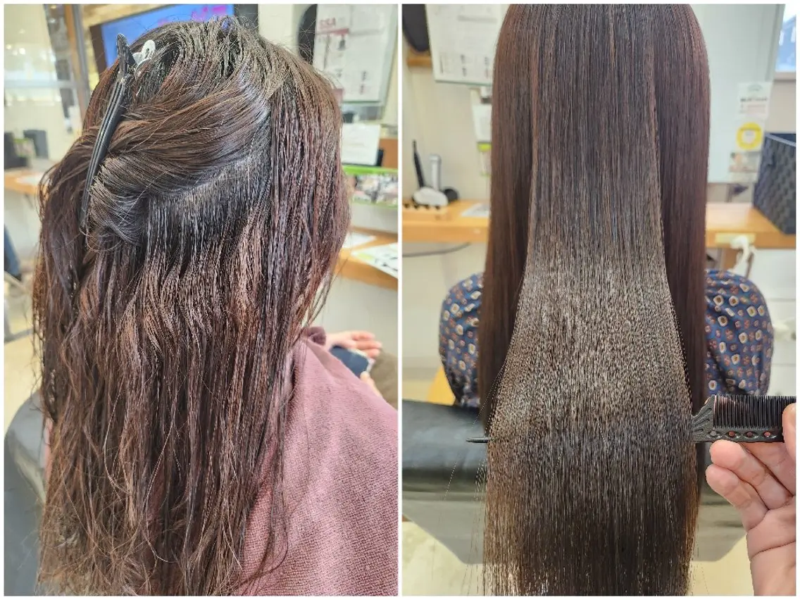 ロング カット 縮毛矯正 トリートメント 透明感カラー/髪質 改善✨筒井 昭秀のヘアスタイル