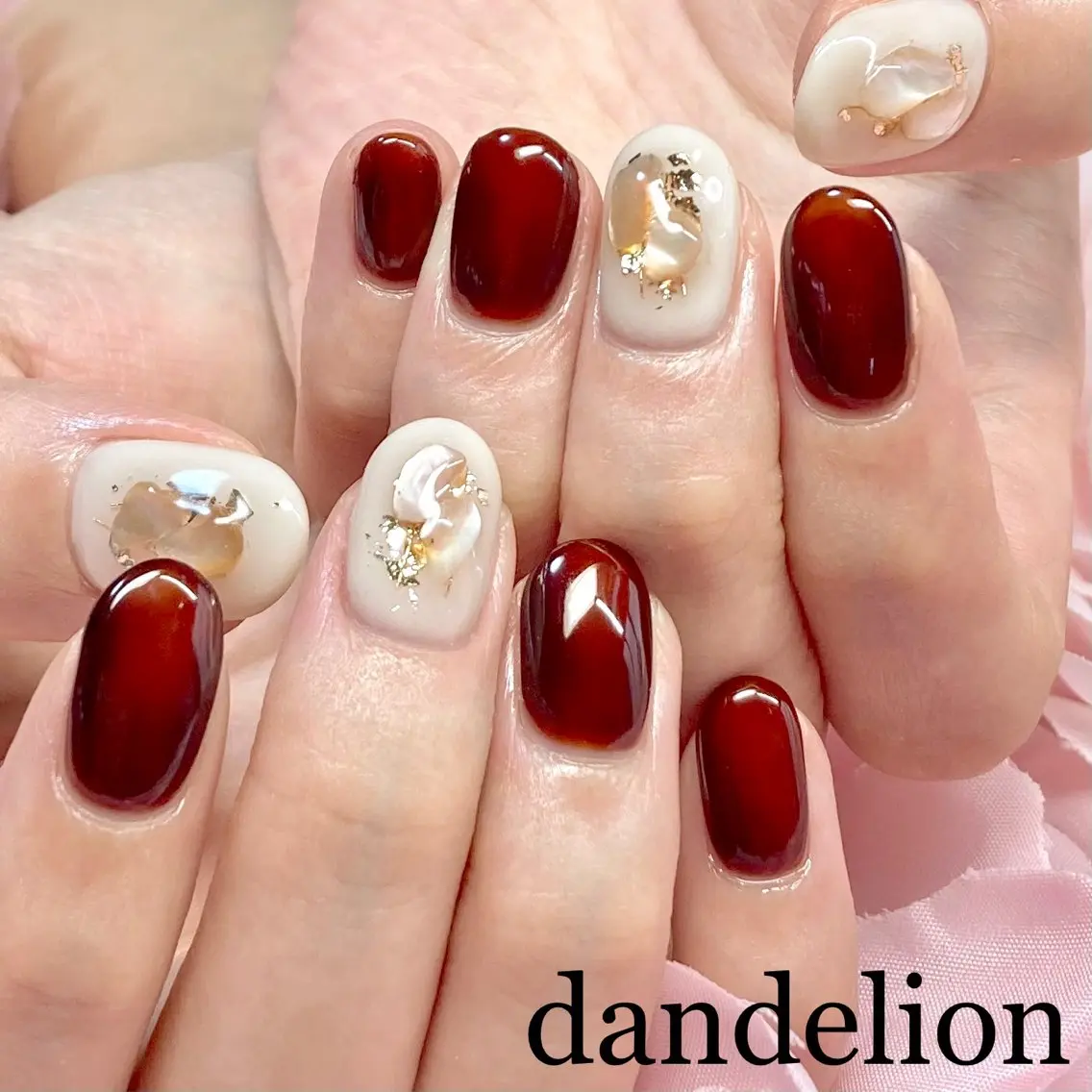 ネイル ハンドネイル ハンドケア dandelion ダンデライオンのネイルデザイン