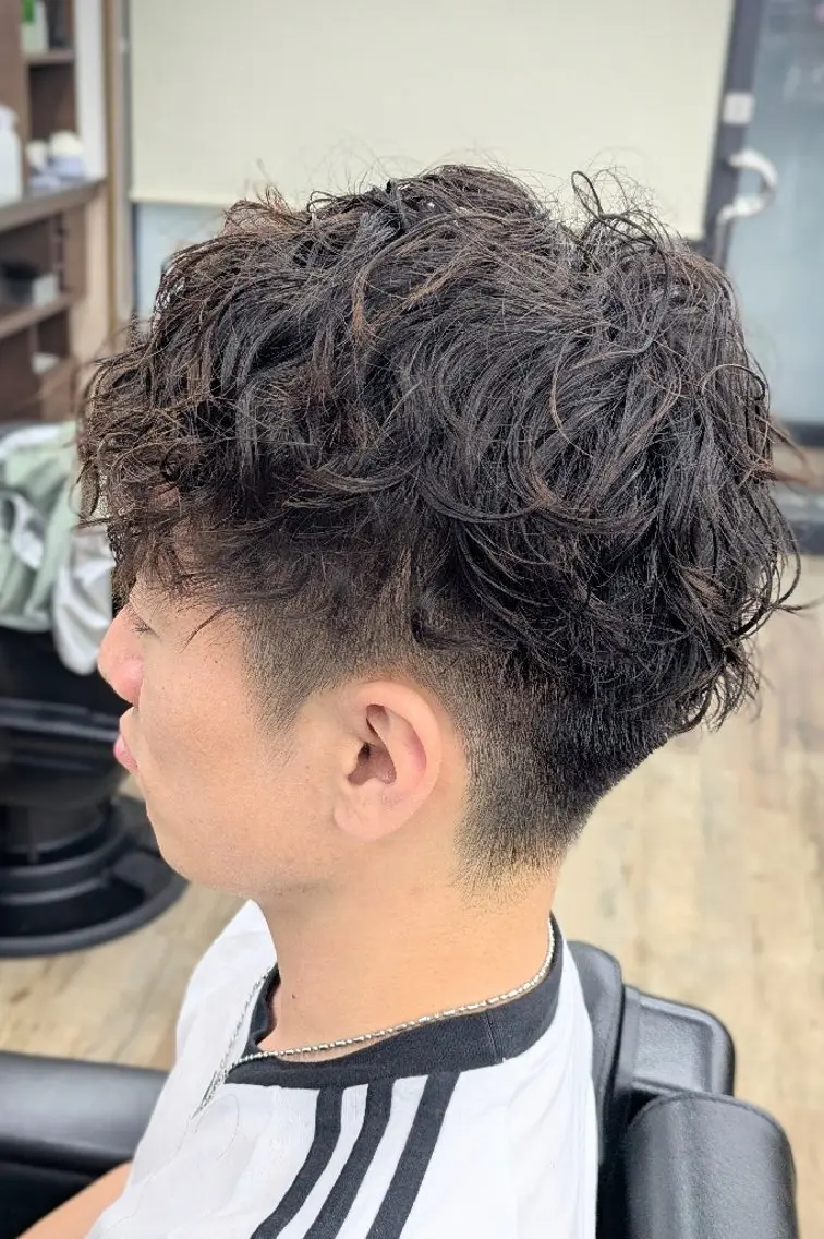 ショート パーマ 理容プラージュ燕三条 福井のヘアスタイル