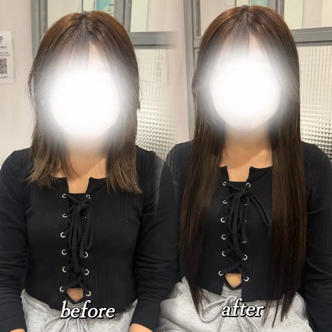 ロング カラー カット エクステ 🦋REISA🦋 エクステ×ハイトーンのヘアスタイル