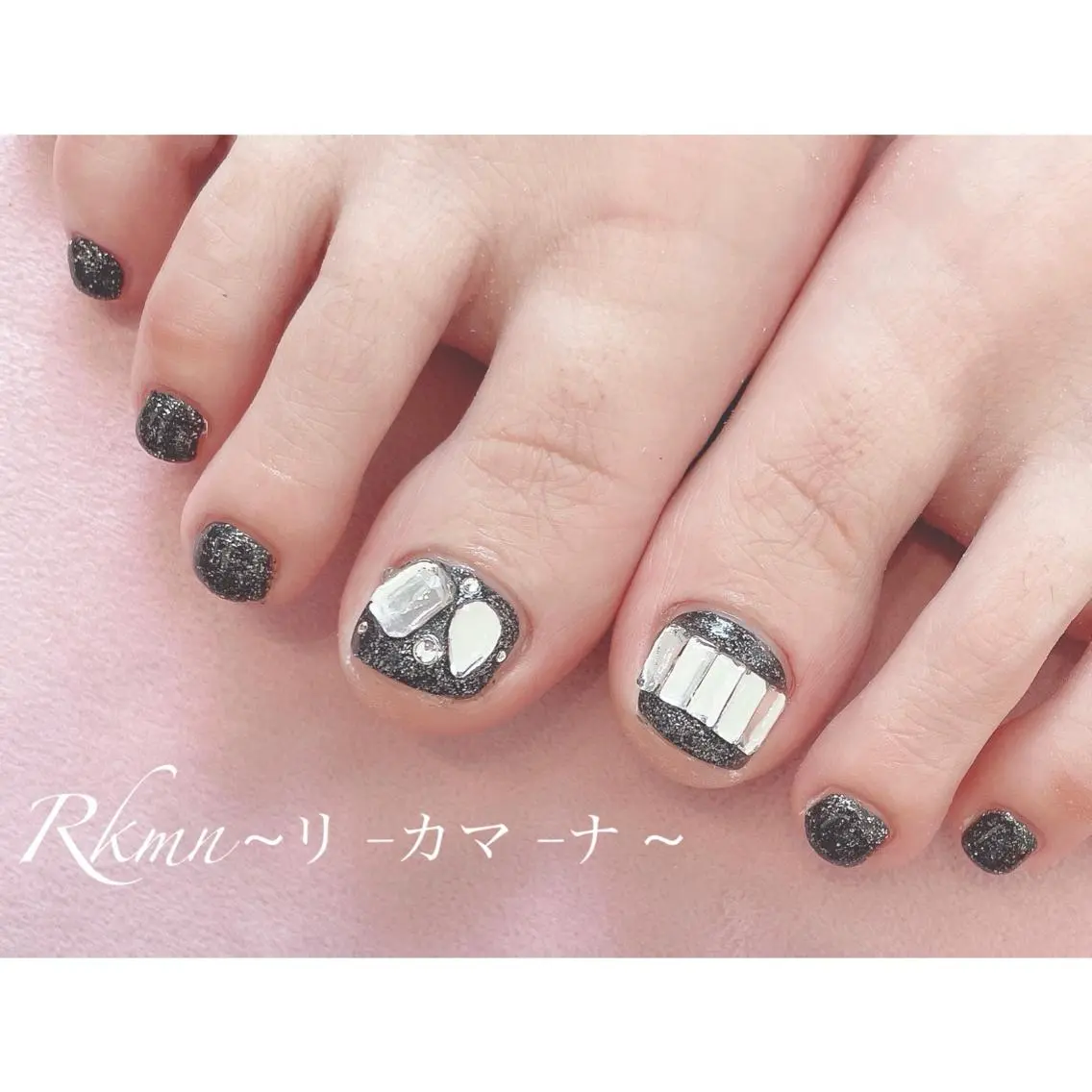 ネイル アートネイル フレンチネイル ジェルネイル グラデーション ラメ(グリッター) ハンドネイル フットネイル ハンドケア Rkmn ~リ-カマ-ナ~のネイルデザイン