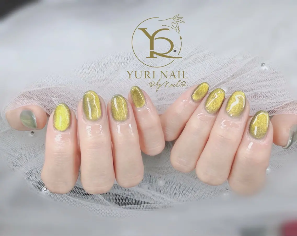 ネイル オーロラネイル ブルー チークネイル フットネイル フレンチネイル ハンドネイル フットネイル ハンドケア YURI Nail NARITAのネイルデザイン