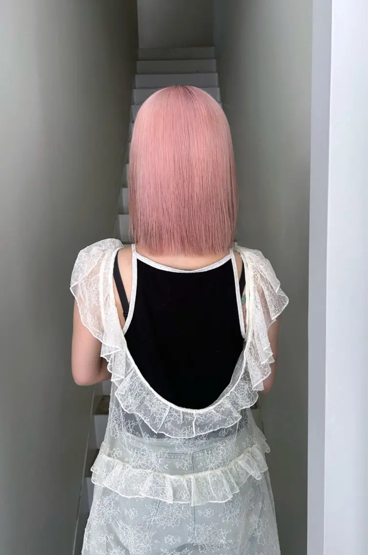 ミディアム カラー ヘアカラー 松原 朱里のヘアスタイル