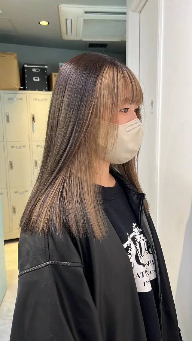 ミディアム カラー ヘアカラー トリートメント ヘッドスパ 🥞ベージュ系カラー 【すずきりほ】🥞のヘアスタイル