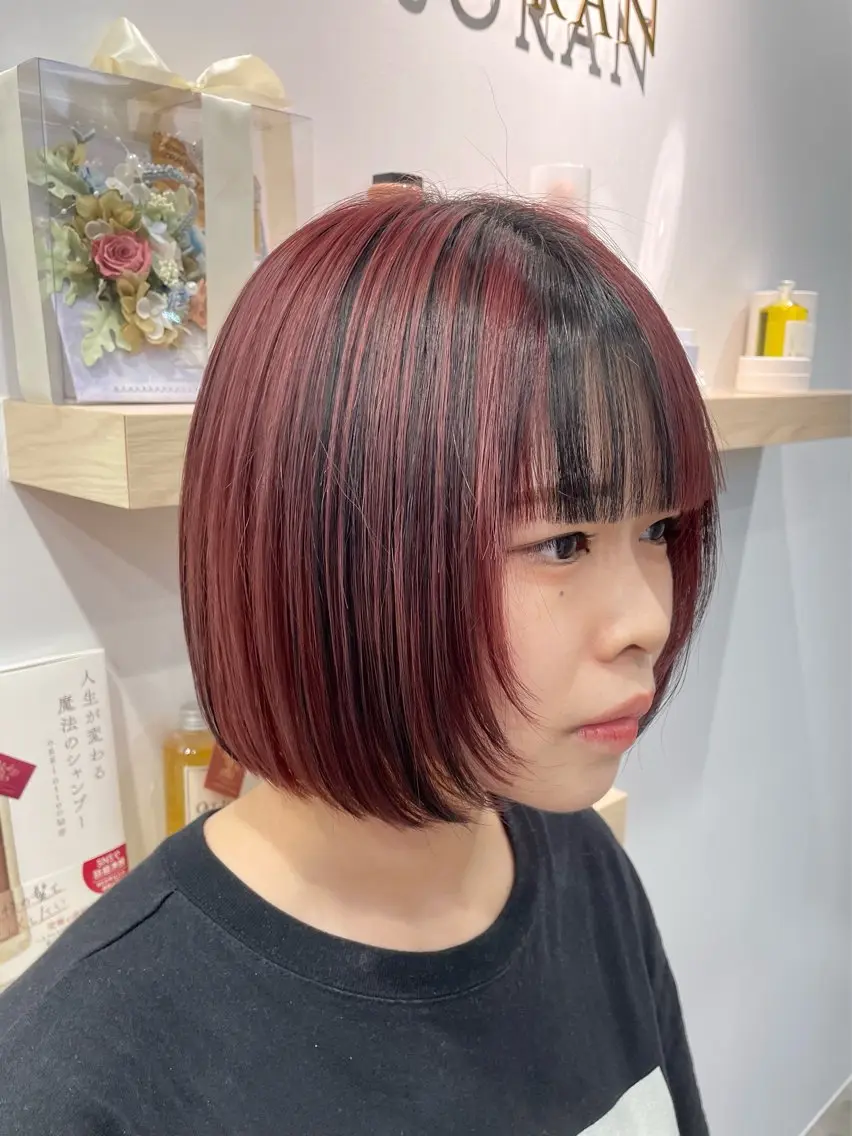 ショート カラー メンズカット ボブ/米崎駿也のヘアスタイル