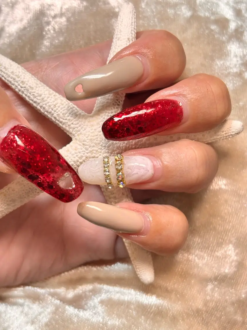 ネイル ボルドー ゴールド Lino nailのネイルデザイン