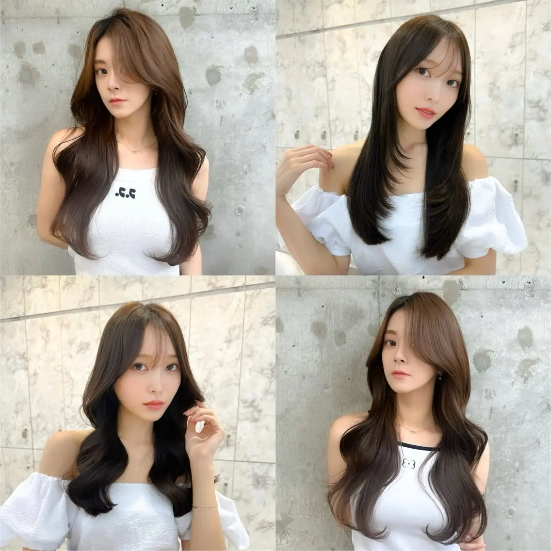 ロング カラー 透明感カラー レイヤーカット カット ヘアカラー トリートメント ヘッドスパ 髪質改善/韓国ヘア レイヤー/新宿/ロミのヘアスタイル